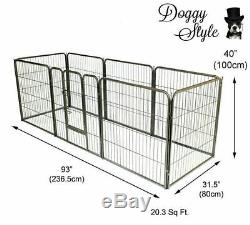 Heavy Duty Puppy Dog Play Pen Enclosure Whelping Playpen 8 Piece Cage DS-HD01L