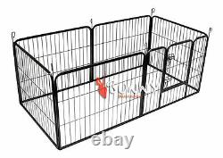 Heavy Duty Puppy Play Pen 6-piece Rabbit Enclosure Whelping Box