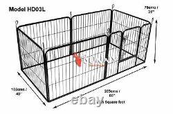 Heavy Duty Puppy Play Pen 6-piece Rabbit Enclosure Whelping Box