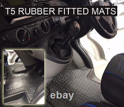 Heavy Duty Rubber Floor Mats VW T5 T6 Double Front Tailored Fit 1 PC Quality Mat