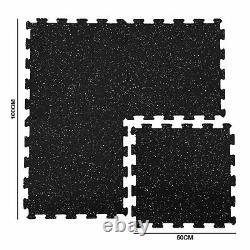 Heavy Duty Rubber Interlocking Mats, Puzzle Floor Tiles, Gym Garage Treadmill Matt