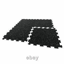 Heavy Duty Rubber Interlocking Mats, Puzzle Floor Tiles, Gym Garage Treadmill Matt