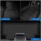 Heavy Duty Tesla Model Y Black 3 Piece Tpe Mat Set Non Slip All Weather Durable