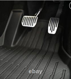 Heavy Duty Tesla Model Y Black 3 Piece TPR Mat Set Non Slip All Weather Durable