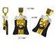 Heavy Head Pendant Moissanite 14k Yellow Gold Plated Jesus Face Piece