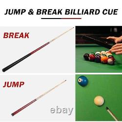 Heavy Hitter Jump Break Cue- 21oz 3 Piece Pool Stick 14mm Bakelite Tip for Ex