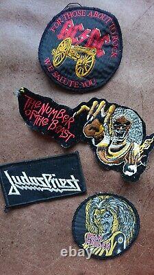 Heavy Metal Vintage 80s Patches Iron Maiden Judas Priest ACDC