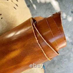 Heavy Oil Waxed Style 2.2mm Tan Leather Premium Pre-Cut Piece
