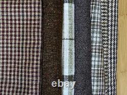 Heavy Woolen Tweeds And Fabrics Etc 7 Large Pieces 11m2 Total Quantity