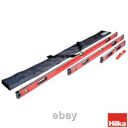 Hilka 4 Piece Box Spirit Level Set Made of Heavy Duty Aluminium