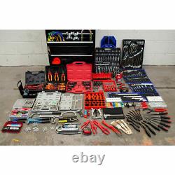 Hilka Mechanics Black Tool Kit 1730 Piece with Heavy Duty 15-Drawer Tool Chest