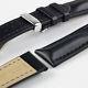 Hirsch Heavy Calf Water-resistant Padded Calf Leather Watch Strap In Black/black