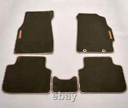 Honda Integra DC2 5 Piece Luxury Floor Mats With Luxury Edge Binding Red Stitch