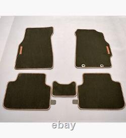 Honda Integra DC2 5 Piece Luxury Floor Mats With Luxury Edge Binding Red Stitch