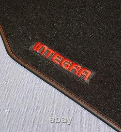 Honda Integra DC2 5 Piece Luxury Floor Mats With Luxury Edge Binding Red Stitch