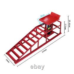 Hydraulic Car Ramps Heavy Duty 2T Garage Van Bottle Lift Jack Ramp 2-Pieces