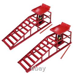 Hydraulic Car Ramps Heavy Duty 2T Garage Van Bottle Lift Jack Ramp 2-Pieces