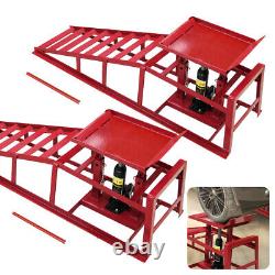 Hydraulic Car Ramps Heavy Duty 2T Garage Van Bottle Lift Jack Ramp 2-Pieces