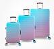 Ifly Fibertech 3 Piece Hard Case Expandable Luggage Pink Blu Cabin Medium Large