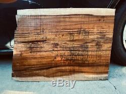 INSANELY RARE 1/2 x 20 x 28 Heavy Flamed Hawaiian KOA 1pc Explorer top