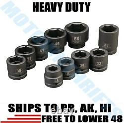 Impact Socket Set 1 Drive METRIC Heavy Duty Carry Case Truck Service 10 Piece