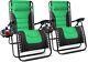 Keplin Set Of 2 Xxl Premium Heavy Duty Textoline Zero Gravity Chairs