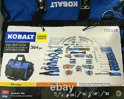 Kobalt 364 Piece Household & Mechanic Tool Set with Heavy Duty Tool Bag 10031 NEW