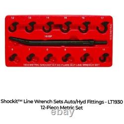 LTI by Milton@12 Piece Metric Shockit Crows Foot Set Heavy Duty Automotive/Hyd