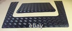 Land Rover Defender Black Heavy Duty 3mm Chequer Puma Bonnet Protector 2 Piece