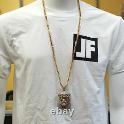 Large 3D Gold Jesus Piece Triple Plated Heavy Top Quality