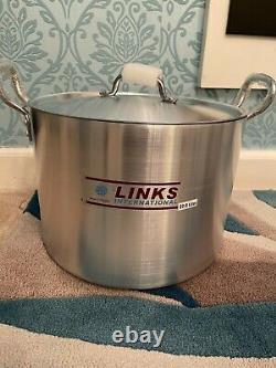 Large Alluminium Heavy Duty 4 Piece Stock Pots Restaurants, Home, Catering