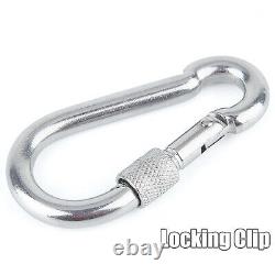 Large Small Stainless Steel Carabiner Clip, Carabina Clips Snap Hooks Heavy Duty