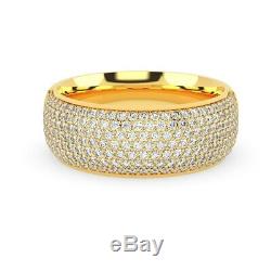 Last Piece 2.00ct Multi Row Diamond Half Eternity Ring in Heavy Yellow Gold