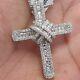 Last Piece F/vs 4ct Natural Diamond Cross Pendant Crafted In Heavy 18k Gold