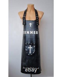 Latex Sinner Apron Heavy Rubber Fetish Wear UK Made Cod Piece Buckle Strap