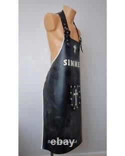 Latex Sinner Apron Heavy Rubber Fetish Wear UK Made Cod Piece Buckle Strap