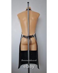 Latex Sinner Apron Heavy Rubber Fetish Wear UK Made Cod Piece Buckle Strap