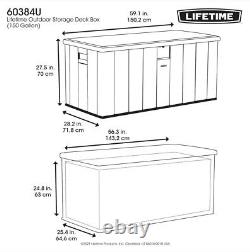 Lifetime 568 Litre Modern Outdoor Storage Deck Box -New free delivery