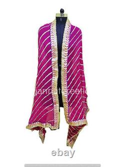 Lot Lehriya Dupatta, Rajasthani Lahriya Dupatta, Chiffon Women Heavy Dupatta