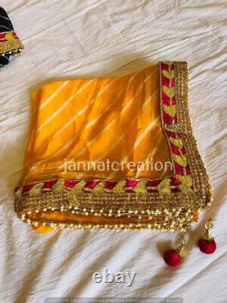 Lot Lehriya Dupatta, Rajasthani Lahriya Dupatta, Chiffon Women Heavy Dupatta