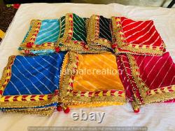 Lot Lehriya Dupatta, Rajasthani Lahriya Dupatta, Chiffon Women Heavy Dupatta