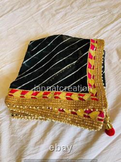 Lot Lehriya Dupatta, Rajasthani Lahriya Dupatta, Chiffon Women Heavy Dupatta