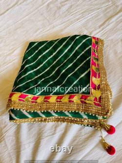 Lot Lehriya Dupatta, Rajasthani Lahriya Dupatta, Chiffon Women Heavy Dupatta