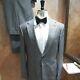 Lutwyche Savile Row Handmade Heavy Wool Grey Check Suit 36s Rrp £1,800.00