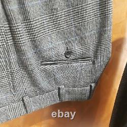 Lutwyche Savile Row Handmade Heavy Wool Grey Check Suit 38R RRP £1,800.00