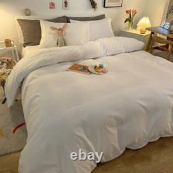 Luxury Heavy Bed Sheets & Duvet Set 1000TC Ivory (Cream)Solid Single/Double/King