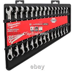 Milwaukee 48-22-9516 15 Piece Ratcheting Combination Wrench Set Metric