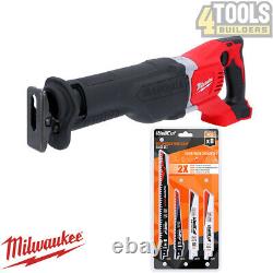 Milwaukee M18BSX M18 18V Heavy Duty Reciprocating Saw With 8 Piece Saw Blade