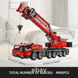 Mobile Crane Truck Building Sets, 4460 Pieces APP Remote Control Heavy Crane Tru