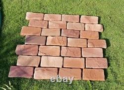 Modak 40mm Driveway Block Paving Setts India Sandstone Garden Material 200x100mm